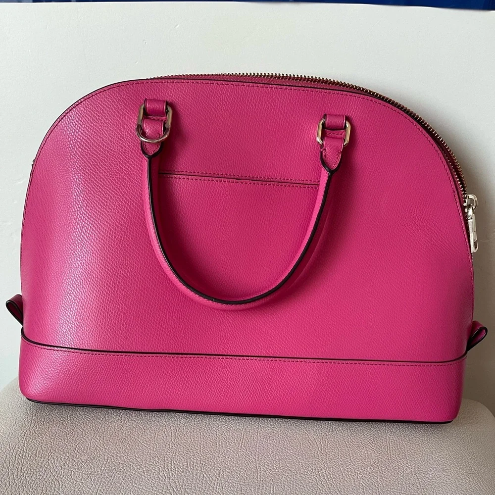 Coach Sierra Satchel Hot Pink Leather Crossbody Shoulder Bag Medium